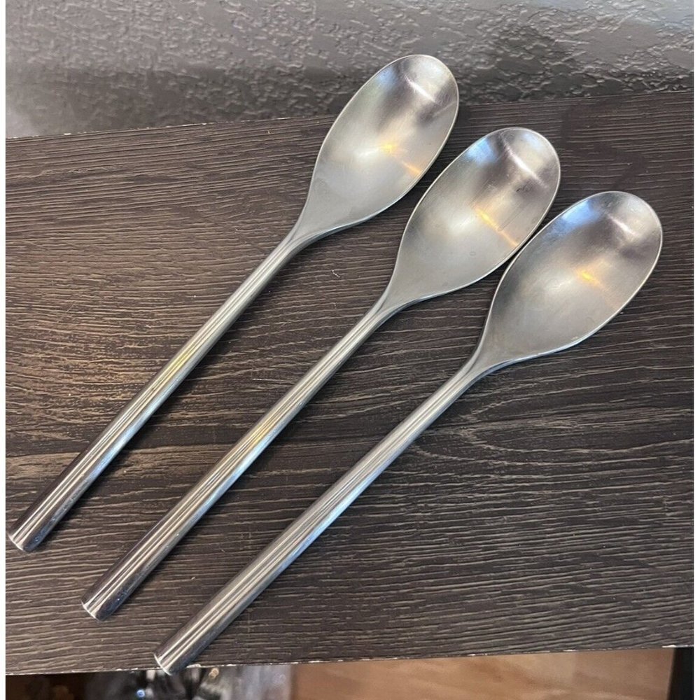 Studio William 18-10 Flateware 3-Spoons Large Matte Satin Finish Silver Stainles